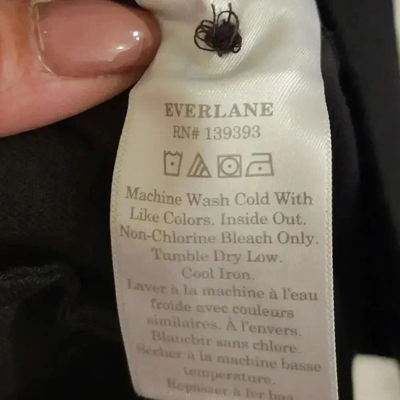 Everlane Sz 6 Black Chino Buttersoft High Rise Tapered Tencel Relax Pant Grunge - Picture 13 of 14